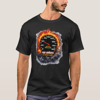 T-shirt 40 Ans Plein Gaz Né 1985 Compteur de Vitesse Bir