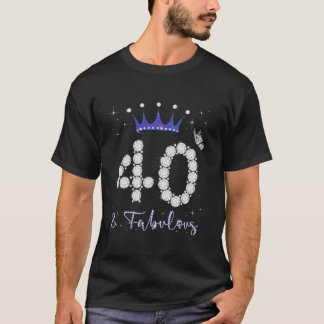 T-shirt 40 Fabuleux 40e anniversaire 40 ans Queen's Bda