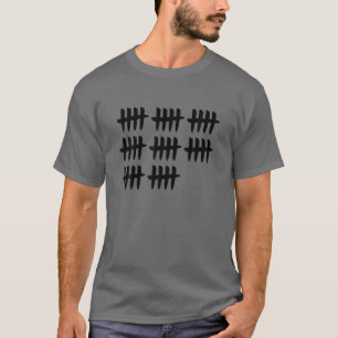 T-shirt 40 Tally Marks 40E Anniversaire 40 Anniversaire