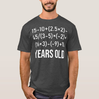 T-shirt 40 Years Old Algebra Funny Equation 40th Birthday