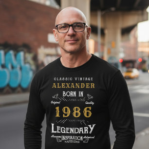 T-shirt 40e anniversaire 1986 Ajouter un nom Légendaire No