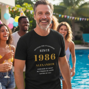 T-shirt 40e anniversaire 1986 Personnalisé Nom personnalis