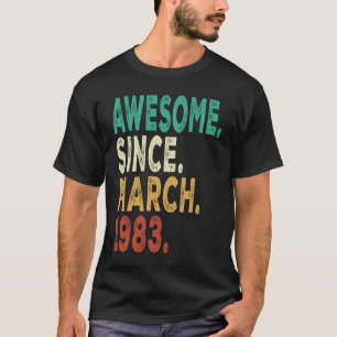 T-shirt 40e anniversaire 40 ans stupéfiant depuis le 19 ma