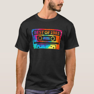 T-shirt 40E Anniversaire 40 Ans Tie Dye Best 1981 Casse