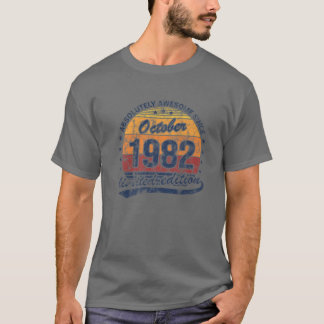 T-shirt 40E Anniversaire Absolument stupéfiant Vintage Oct