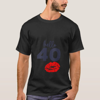 T-shirt 40e anniversaire Bonjour 40 ans vieux Funny mignon