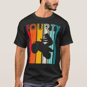 T-shirt 40e anniversaire Cadeau Quad Conducteur Rétro VTT 