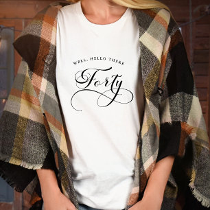 T-shirt 40e anniversaire Calligraphie Tourbillonnant Femme