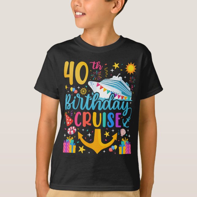 T-shirt 40e anniversaire Croisière B-Day Party Boy (Devant)