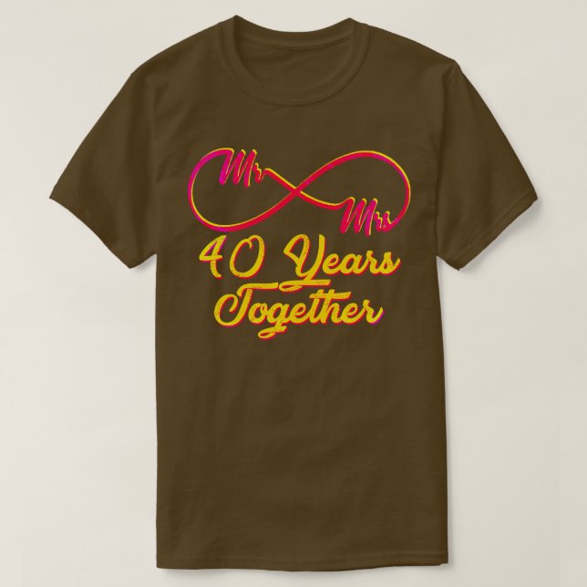 T-shirt 40e anniversaire de Mariage 40 ans de mariage 2 (Design devant)