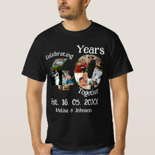 T-shirt 40e anniversaire du Mariage 11 photo Collage