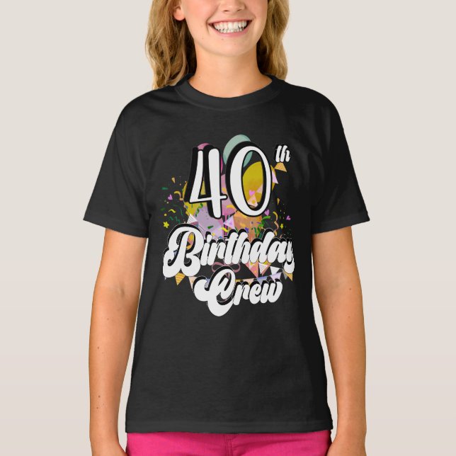 T-shirt 40e Anniversaire Équipage 40 Fête d'équipage (Devant)