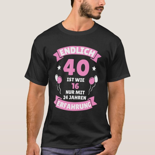 T-shirt 40E Anniversaire Femmes Enfin 40 Ans (Devant)