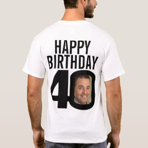 T-shirt 40e anniversaire heureux nom personnalisé mainten