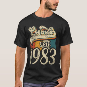 T-shirt 40e anniversaire Homme femme Design 40 ans 1983 Dé