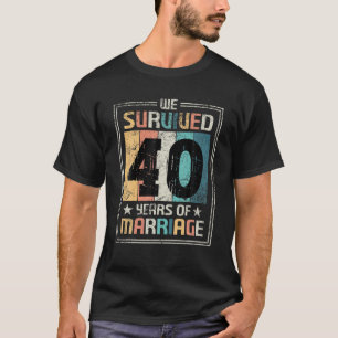 T-shirt 40E Anniversaire Mariage 40 Ans Match Couples Hu