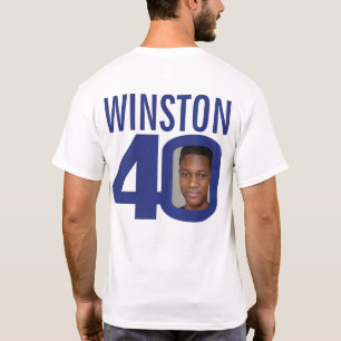 T-shirt 40e anniversaire nom personnalisé et photo marine 