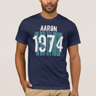 T-shirt 40e anniversaire ou année Vintage V5 1974