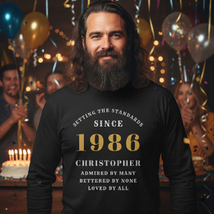 T-shirt 40e anniversaire personnalisé 1986 Ajouter un nom