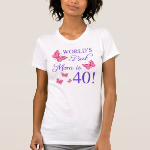 T-shirt 40e anniversaire pour maman