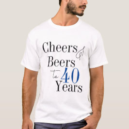 T-shirt 40e anniversaire Soeurs et bières fête de typograp