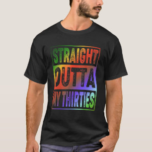 T-shirt 40e anniversaire Vintage droit devant mes trente a