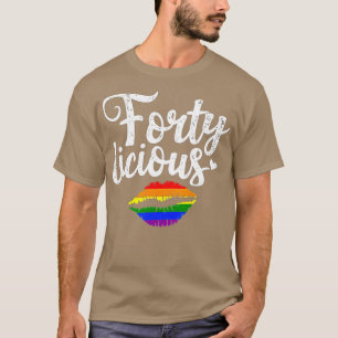 T-shirt 40e cadeau d'anniversaire pour lesbiennes gaies LG