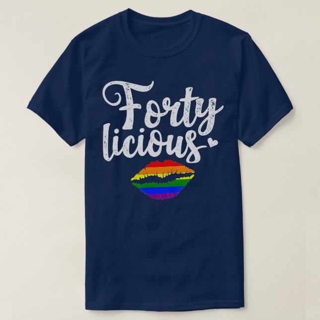T-shirt 40e cadeau d'anniversaire pour lesbiennes gaies LG (Design devant)