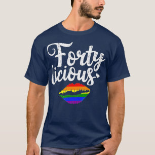 T-shirt 40e cadeau d'anniversaire pour lesbiennes gaies LG