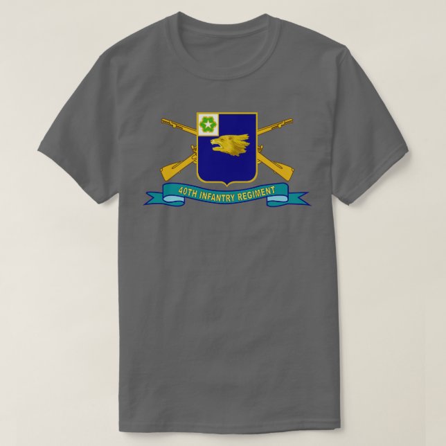 T-shirt 40e régiment d'infanterie avec Br Ribbon X (Design devant)