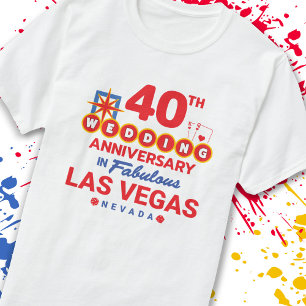 T-shirt 40e Wedding Anniversary Couples Las Vegas Trip