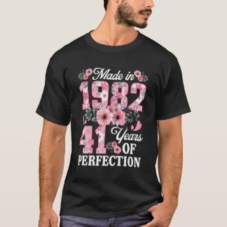 T-shirt 41 Fabriqué En 1982 Floral 41St