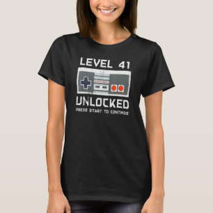 T-shirt 41 Year Old Forty One Birthday Level 41 Unlocked G
