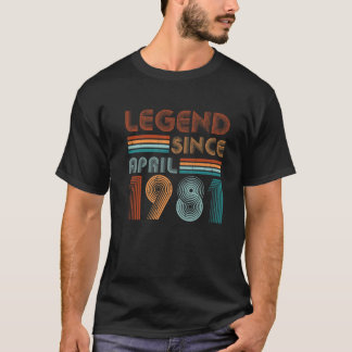 T-shirt 41Anniversaire Pour 41 Ans Légende Depuis Le 1Er A