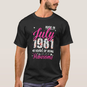 T-shirt 41e anniversaire extraordinaire depuis juillet 198