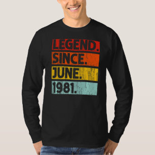 T-shirt 41e anniversaire Légende depuis juin 1981 41 ans