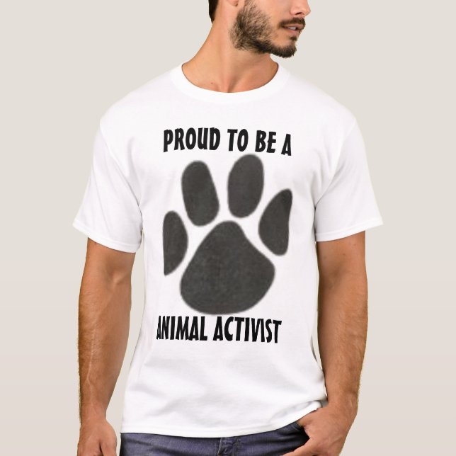 T-SHIRT 4233078725, FIER D'ÊTRE A, ACTIVISTE ANIMAL (Devant)