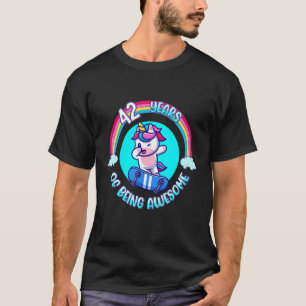 T-shirt 42 Année D'Être Awesome Dabbing Skateboard Unicor