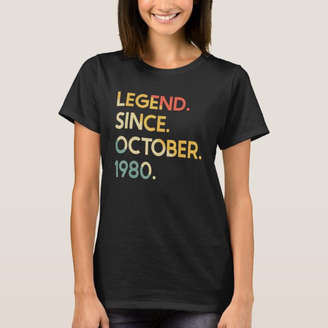 T-shirt 42 ans de légende depuis octobre 1980 42e annivers (Devant)