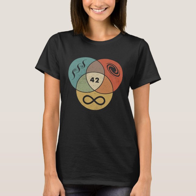 T-shirt 42 Réponse À La Vie L'Univers Et Tout Geek (Devant)