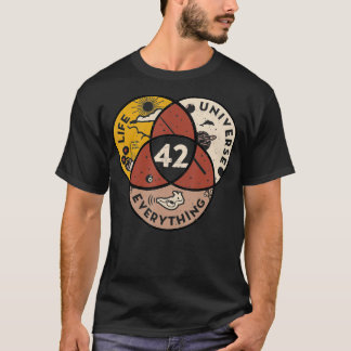 T-shirt 42 réponse à l'univers de vie et tout 