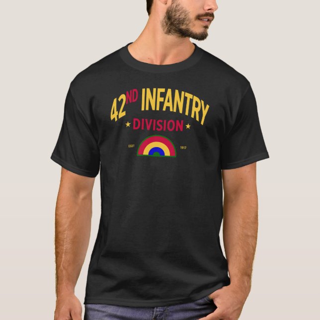 T-shirt 42e division d'infanterie "Arc-en-ciel" (Devant)