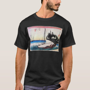 T-shirt 43. 桑 名 宿, 重 Kuwana-juku, Hiroshige, Ukiyo-e, 広