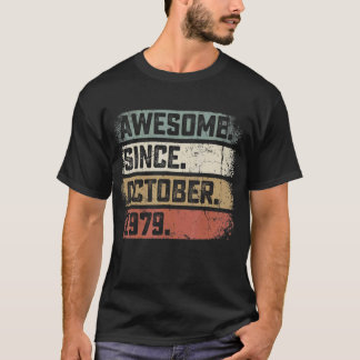 T-shirt 43 Ans Awesome Depuis Octobre 1979 43e Birt
