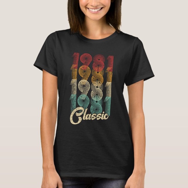 T-shirt 43e anniversaire Cadeau classique 1981 43 ans (Devant)