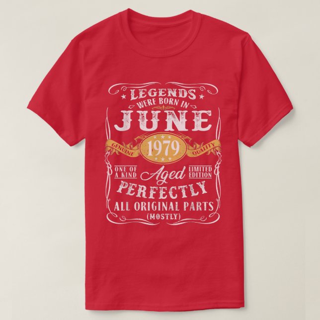 T-shirt 43e Anniversaire Des Légendes De Décoration Sont N (Design devant)