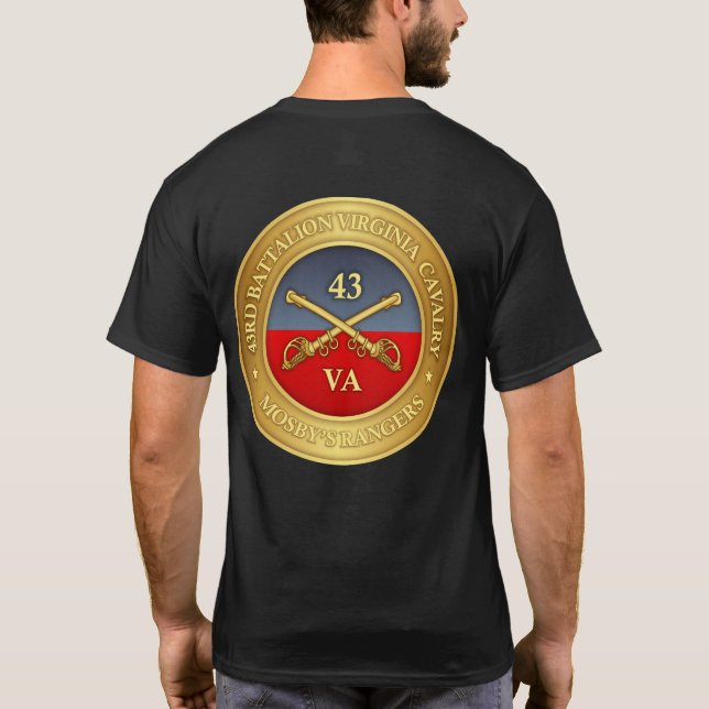 T-shirt 43e Bataillon, Virginia Cavalry (Mosby's Rangers) (Dos)