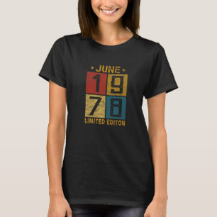 T-shirt 44 Anniversaire Juin 1978 Né En 1978 44 Ans Bd
