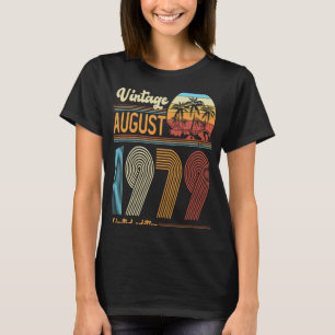 T-shirt 44 Anniversaire Vintage Août 1979 Femmes M