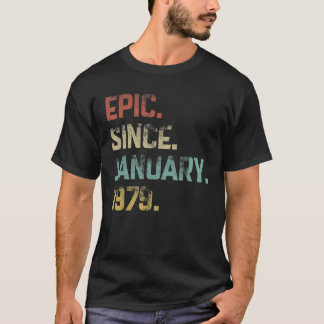 T-shirt 44 Ans Awesome Epic Depuis Janvier 1979 44e